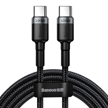 USB кабель Type-c на Type-c BASEUS Flash charge Cafule (2m, PD2.0 100W, 480 Mbps). Black