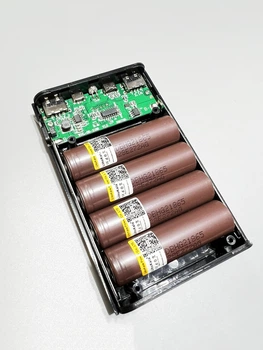 Корпус для повербанка на 4 аккумулятора 18650 КА4 с дисплеем 5V 2.1A - корпус повербанка без аккумуляторов