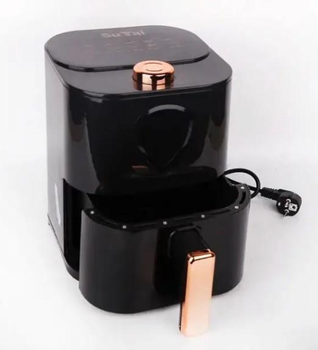 Аэрогриль Su Tai 606 1000W аэрофритюрница безмасляная для приготовления без масла с регулировкой температуры 6 л черная