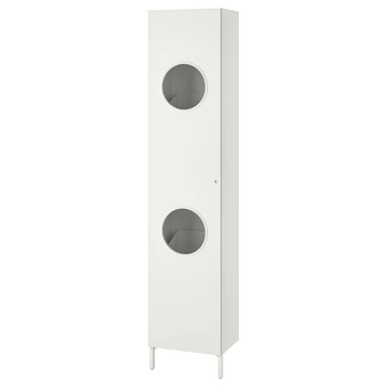Шкаф IKEA НЮШЁН белый, 40x190 см 404.964.71