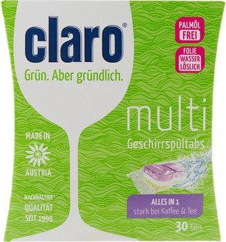 Таблетки для посудомийних машин Claro Eco Multi Tabs 30 шт (9005835310776)
