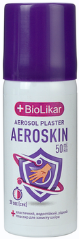 Рідкий аерозольний пластир BioLikar Aeroskin Водостійкий в алюмінієвому балончику 50 мл (4823108501301)