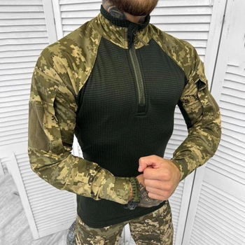 Чоловічий Флісовий Убакс з вафельною текстурою / Утеплена сорочка піксель розмір XL