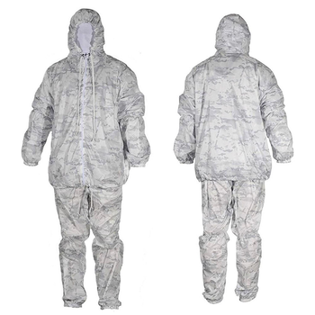 Мужской маскировочный костюм дождевик / Куртка + брюки светлый мультикам размер универсальный