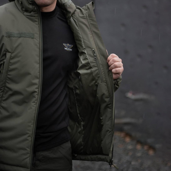 Мужская зимняя куртка "MILITARY" олива размер L