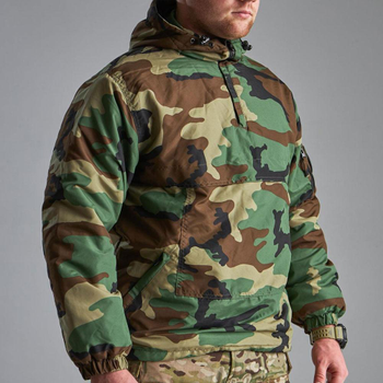 Зимняя Мужская Куртка Mil-Tec с капюшоном / Утепленный Анорак мультикам "британка" размер XL