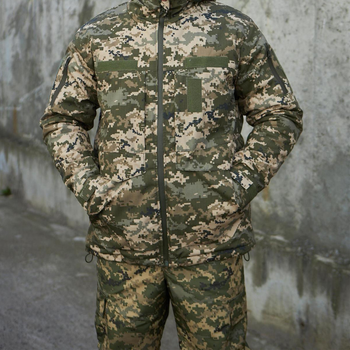 Мужская зимняя куртка Rip-Stop с синтепоновым утеплителем / Влагозащищенный бушлат до -15 ⁰C пиксель размер XL