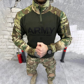 Чоловічий флісовий убакс з принтом "ArmyCombo" / Щільна фліска мультикам розмір S