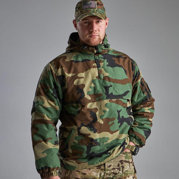 Зимняя Мужская Куртка Mil-Tec с капюшоном / Утепленный Анорак мультикам "британка" размер L