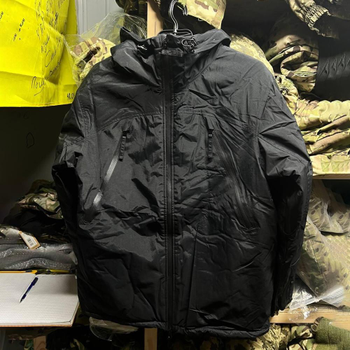Мембранна Чоловіча Куртка Level 7 з утеплювачем еко-пух чорна розмір 2XL