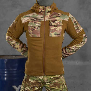 Мужская Флисовая Куртка "Battle combo" с вставками SoftShell койот размер 2XL