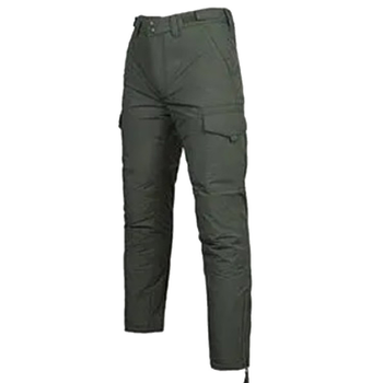 Чоловічі Штани на холлофайбері олива / Утеплені брюки Фінетекс розмір 2XL