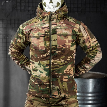 Мужская флисовая Куртка "Battle" с вставками Softshell мультикам размер L