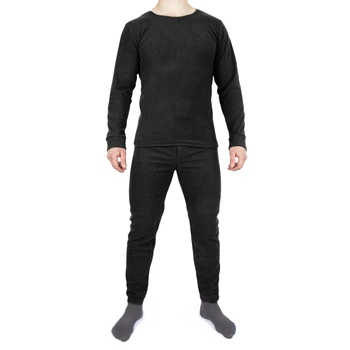 Термобелье флисовое с круглой горловиной 2XL Black