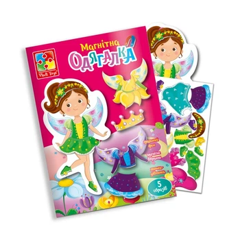 Магнітна гра одвалка "Фея" в папці укр Vladi Toys (VT3204-28)