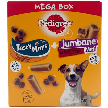 Ласощі для собак Pedigree Tasty Minis+ Jumbone Mega Box 740 г (4008429127663)