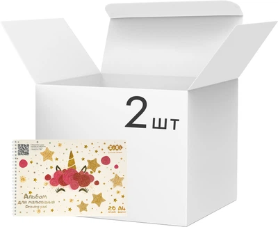 Набор альбомов для рисования ZiBi Cute Unicorn A4 20 листов на пружине 2 шт (ZB.1443-57.2)
