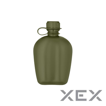 Фляга тактична у чохлі 2E Flask WB01, 1л, з кухлем для їжі, олива (2E-TACFWB01-ODGN)