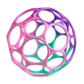 М'ячик-прорізувач Oball Classic Фіолетово-рожевий 10 см (0074451122895)