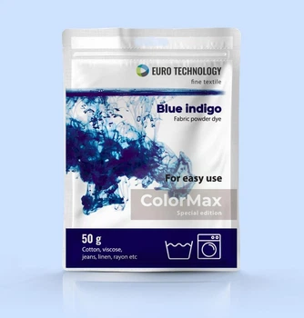 Темно-синяя краска-краситель для ткани, ColorMax «Blue indigo», 50 г