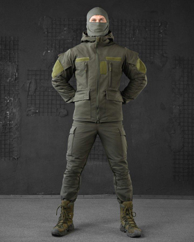 Тактический теплый военный комплект Habber ( Куртка + Штаны ), Камуфляж: Олива, Размер: S
