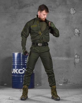Тактичний військовий костюм Статутний ( Кітель + Футболка + Штани ), Камуфляж: Олива, Розмір: L