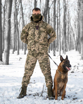 Тактический зимний теплый военный комплект RH-19 ( Куртка + Штаны ), Камуфляж: Пиксель ВСУ, Размер: S