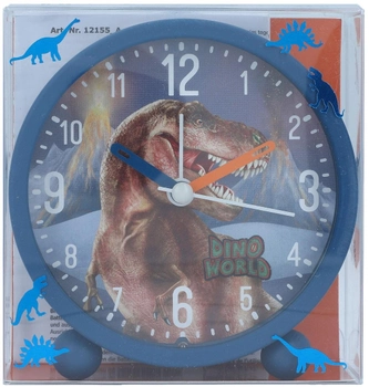 Настільний годинник Dino World Dinosaur Blue з будильником (4010070633189)