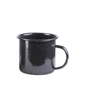 Кружка тактична Mil-Tec емальована ретро стиль Western Cup 680 мл Black 14609102-680