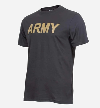 Футболка тактична Mil-Tec Армійська Бавовняна S Чорна T-SHIRT M.DRUCK 'ARMY' SCHWARZ (11063002-902-S)