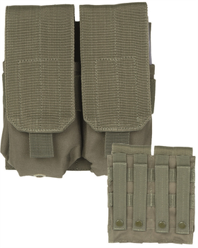 Підсумок тактичний Mil-Tec Для магазинів M4/M16 Подвійний Олива MAG.TASCHE M4/M16 DOUBLE OLIV (13496601)