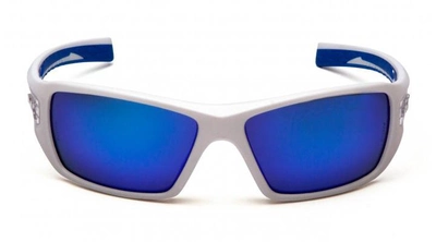 Открытыте защитные очки Pyramex VELAR White (ice blue mirror) синие зеркальные