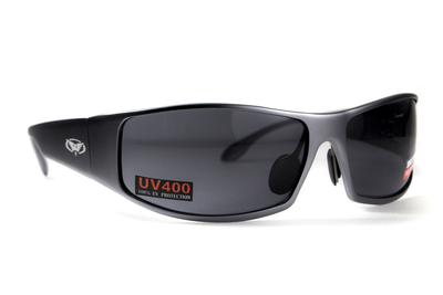 Открытыте защитные очки Global Vision BAD-ASS-1 GunMetal (gray) серые