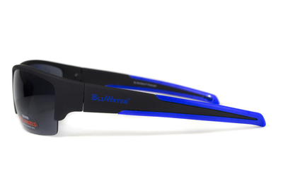 Поляризаційні окуляри BluWater Daytona-2 Polarized (gray) сірі в чорно-синій оправі