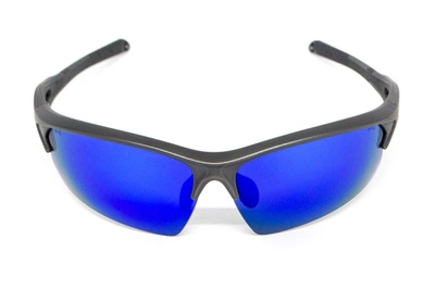 Очки защитные открытые Venture Gear MontEagle GunMetal (ice blue mirror) Anti-Fog, синие зеркальные