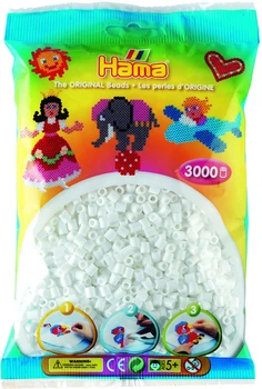 Термомозаїка Hama білі намистин 3000шт (HM-201-01)