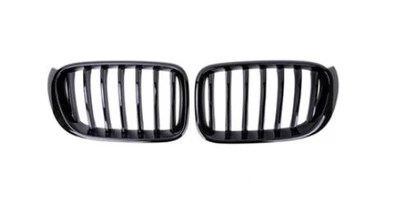 Решетки Радиатора Ноздри BMW X3 F25 / X4 F26 (рестайлінг 2014–2017) однореберные Черный глянец