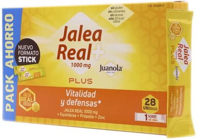 Харчова добавка Juanola Royal Jalea Real Plus 1000 мг 28 стіків (8470002026414)