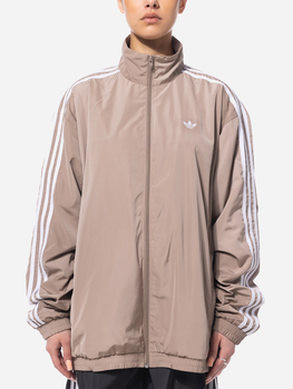 Sportowa bluza damska Adidas Oversized Track Jacket W "Chalky Brown" IP7143 M Beżowa (4066753722275)