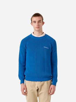 Sweter męski bawełniany Edmmond Studios Canale Sweater "Plain Blue" 123-60-03550 L Niebieski (8435629065352)