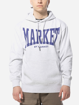 Bluza męska z kapturem Market Persistant Logo Hoodie "Ash Grey" 397000470-0016 L Szara (840339605879)