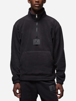 Толстовка на флісі чоловіча Nike Jordan Essentials Winterized Fleece Half-Zip "Black" FD7863-010 L Чорна (196969043278)