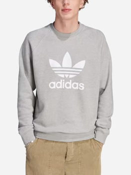 Світшот оверсайз чоловічий Adidas Adicolor Classics Trefoil Crewneck "Medium Grey Heather" IM4501 XL Сірий (4066761543671)