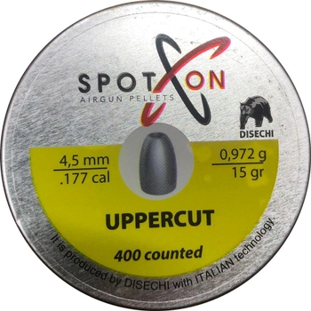 Кулі пневматичні SPOTON Upper Cut 400 шт, 4.5 мм, 0.972 гр.