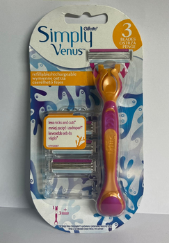 Жіноча бритва Venus 3 Simply із 3 змінними касетами