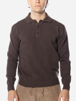 Sweter męski z kołnierzykiem Taikan Marle L/S Polo Sweater "Brown" TK0011.BRN L Brązowy (840349700878)