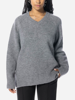 Pulower damski Olaf V-Neck Oversized Sweater WMN "Heather Grey" W140710-HEATHER-GREY M Szary (8720104770440)