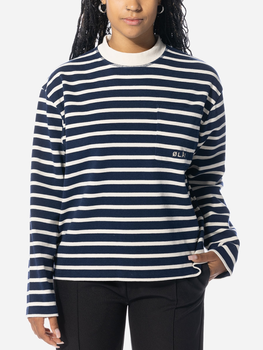 Longsleeve damski Olaf Stripe Sweatshirt WMN W140203-NAVY-WHITE S Granatowy (8720104767198)