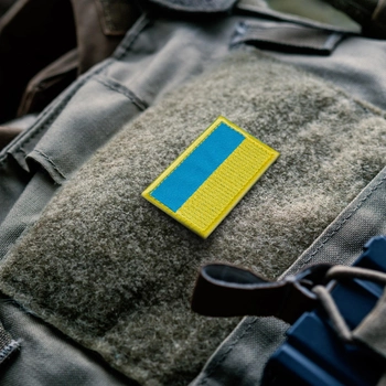 Шеврон нашивка на липучке IDEIA Флаг Украины вышитый патч 3.5 х 6 см 2 шт (2200004295428)