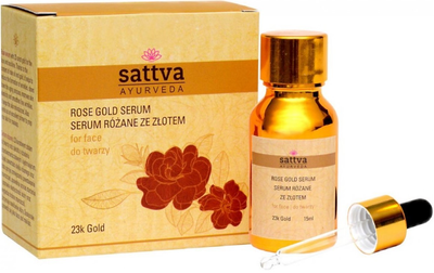 Serum do twarzy Sattva Ayurveda Rose Gold Serum różane ze złotem 15 ml (5903794185036)